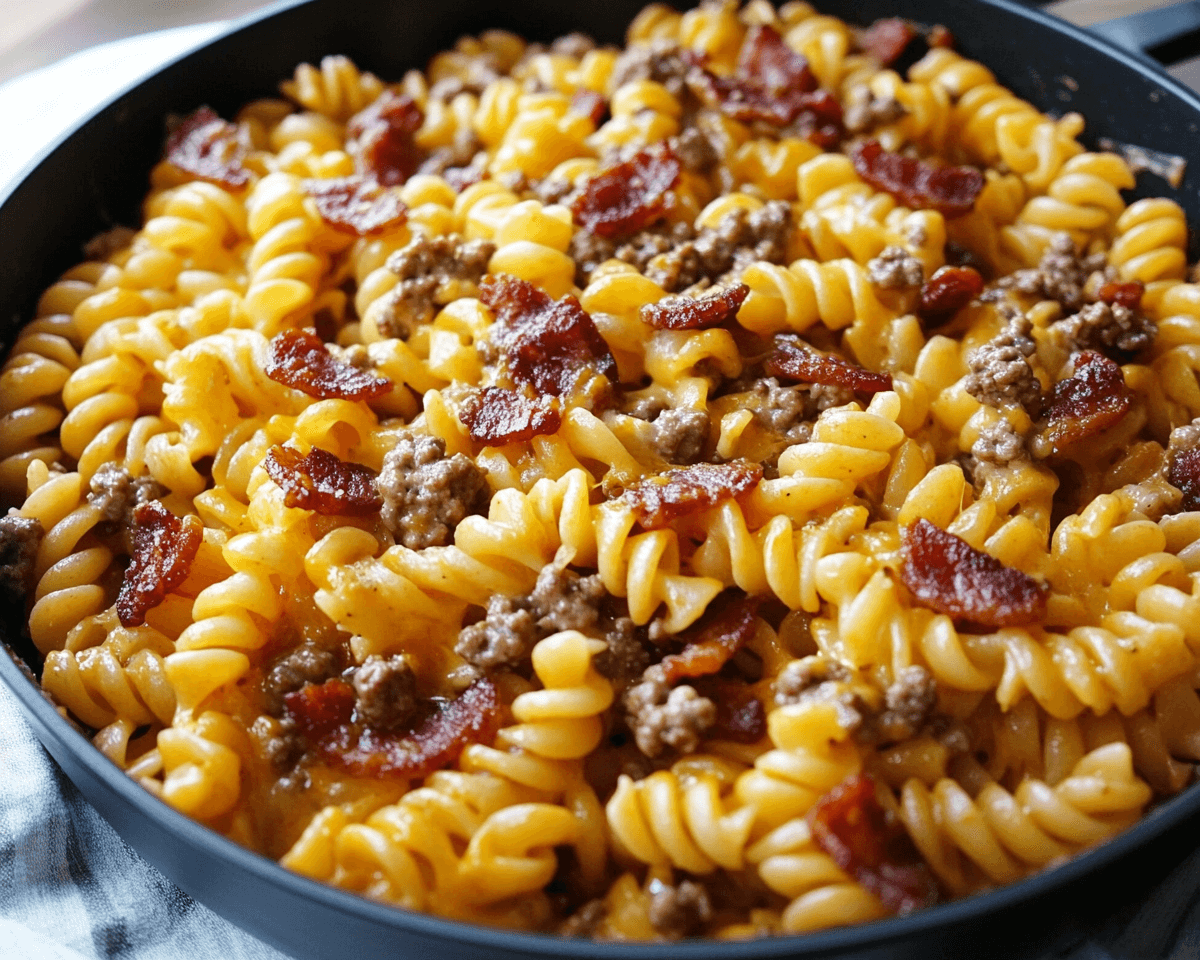 Bacon Cheeseburger Pasta