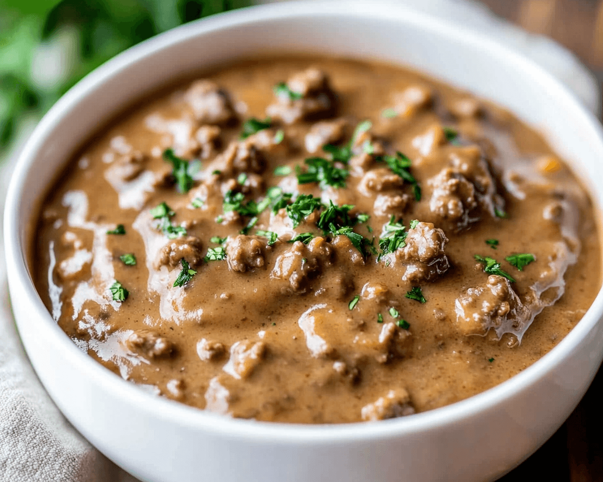 ground beef and gravy