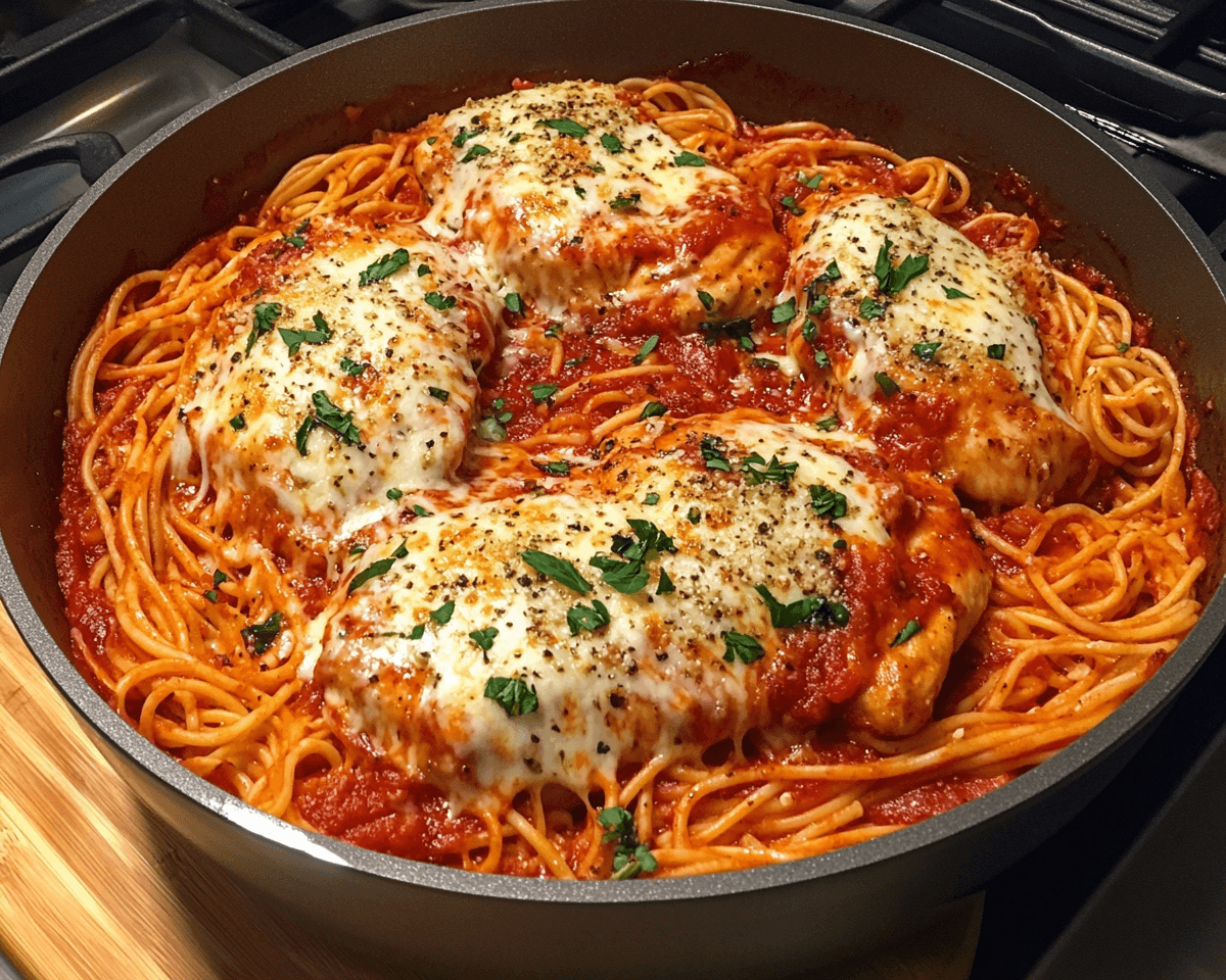 One-Pot Chicken Parmesan Pasta