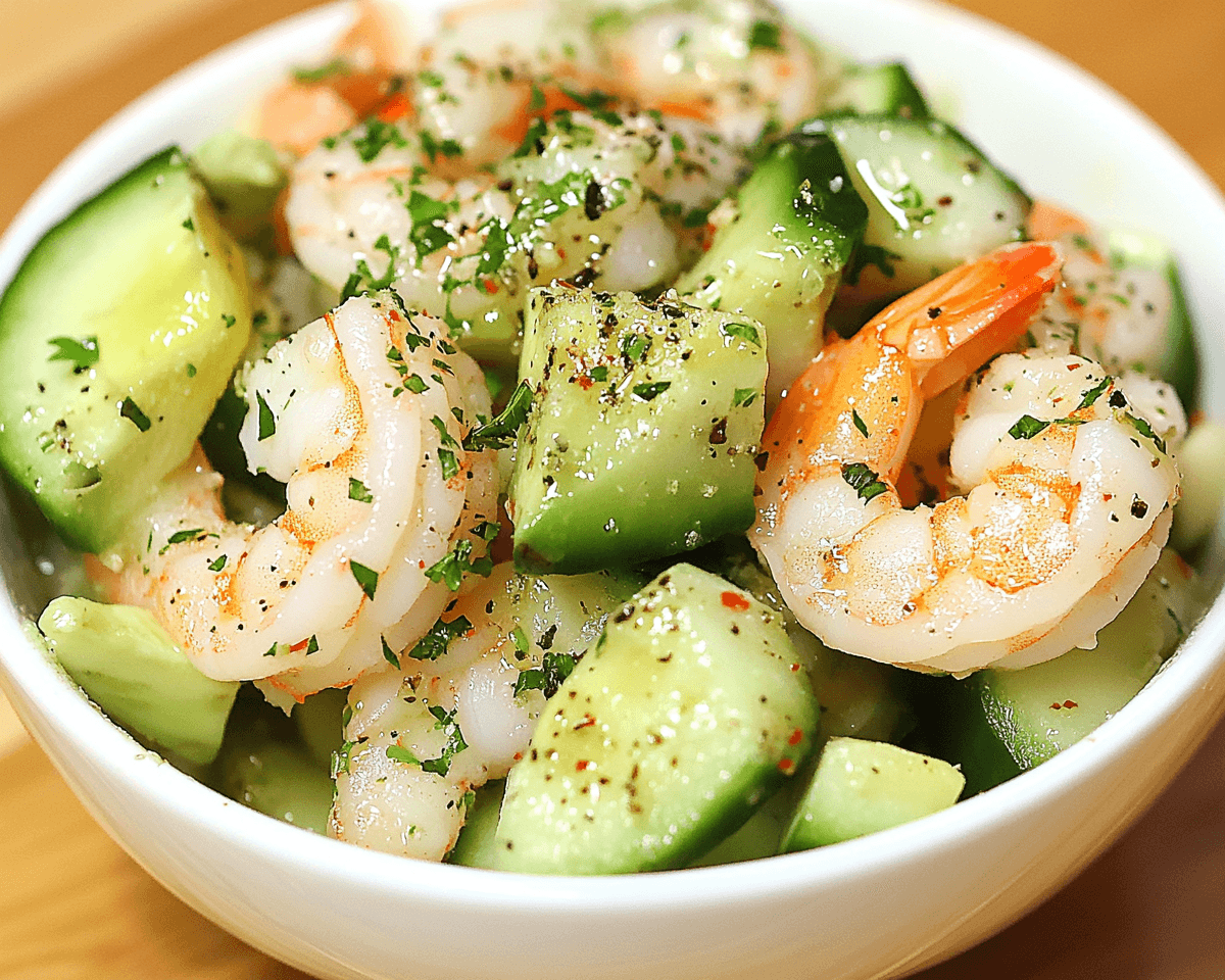 shrimp avocado cucumber salad