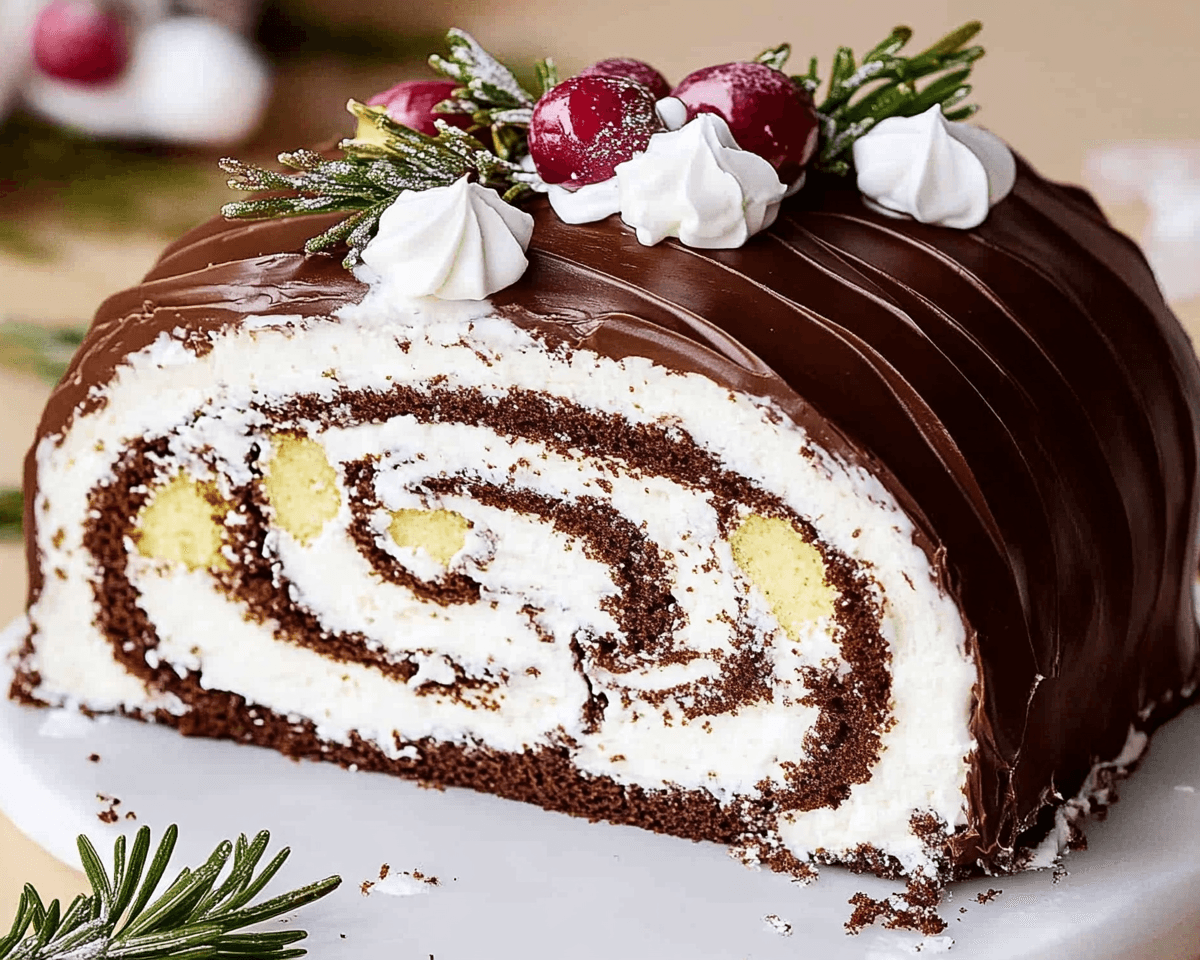 christmas yule log cake