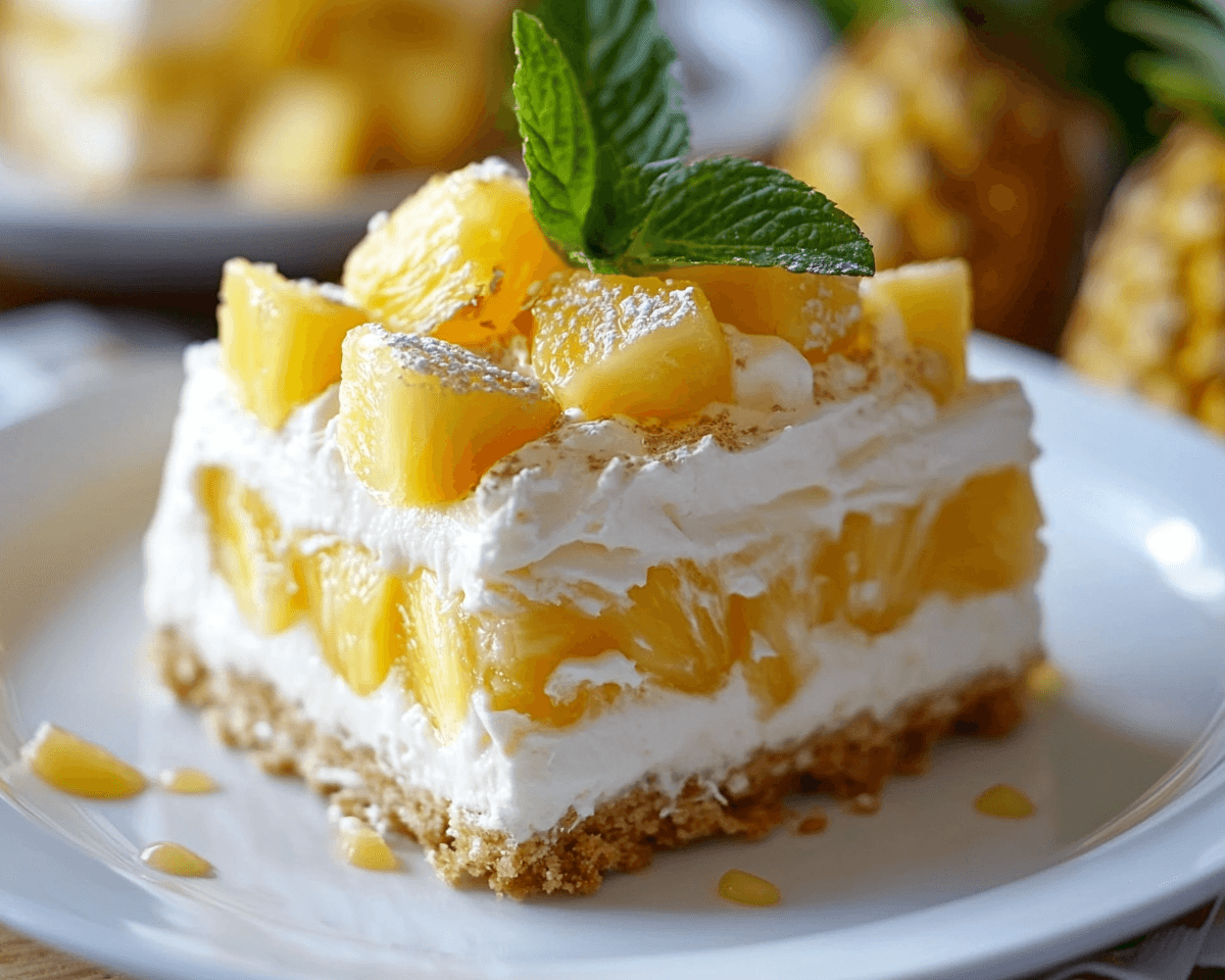 No-bake Pineapple Cream Dessert