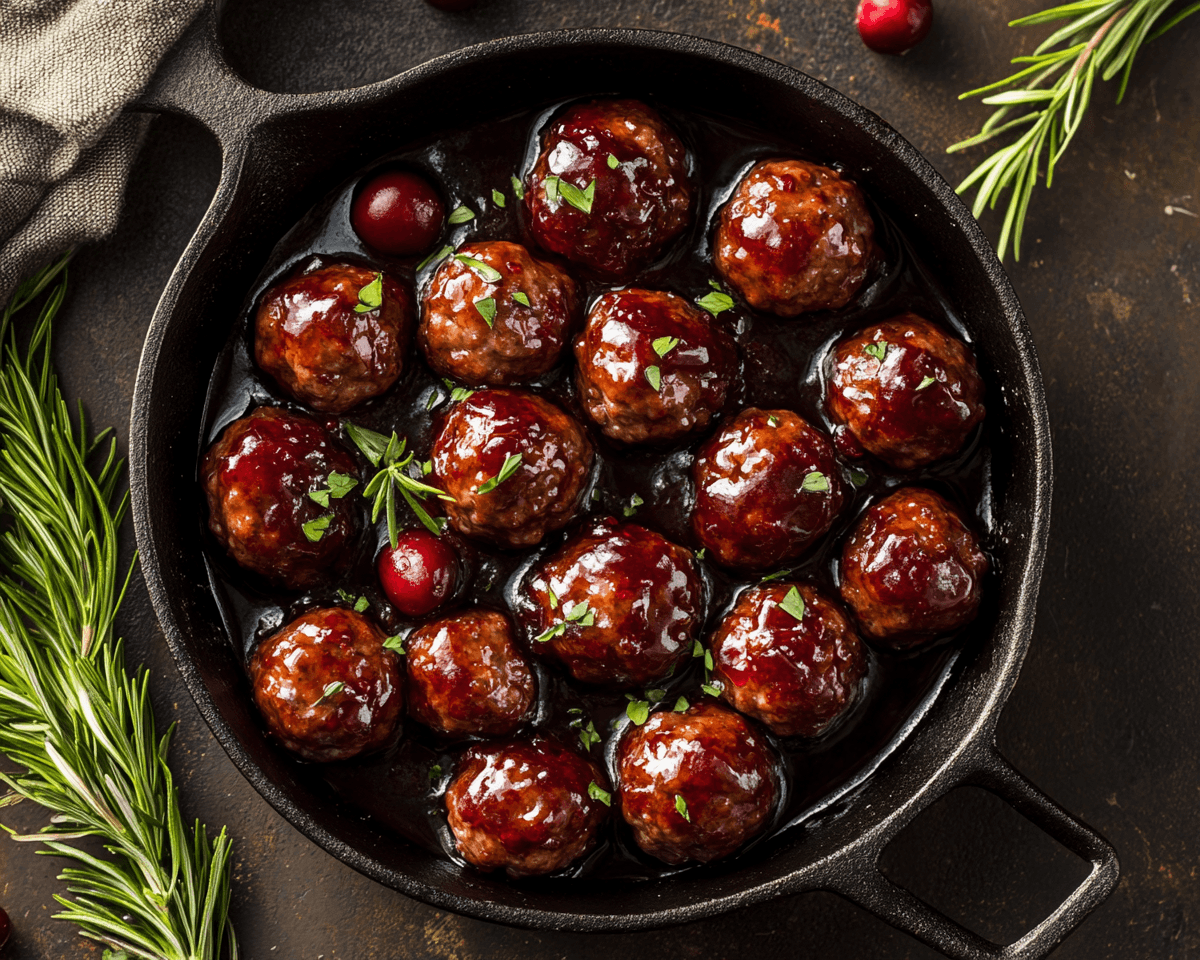 cranberry glazed meatballs