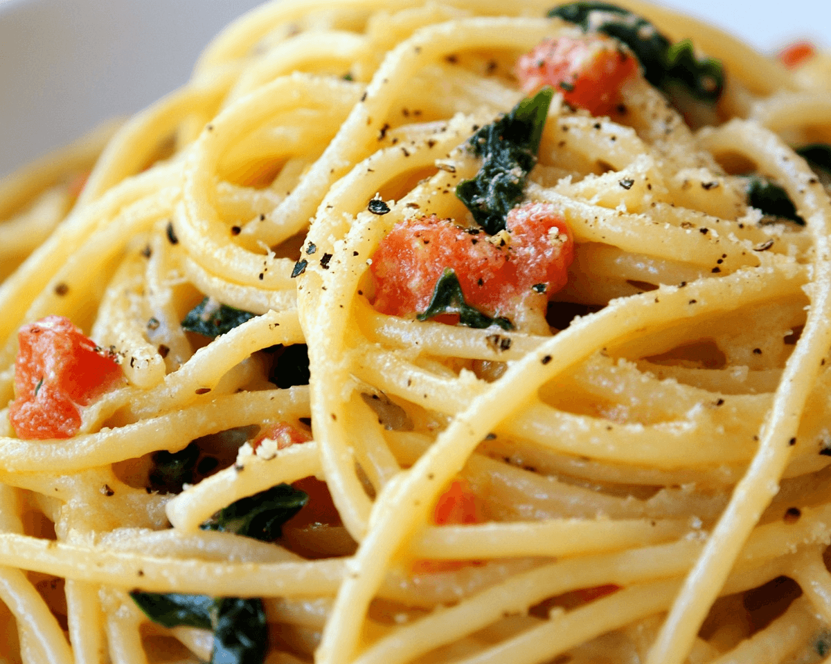 pasta with spinach